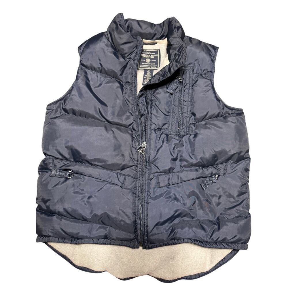 American Eagle Outfitters Down Puffer Vest Navy Size S